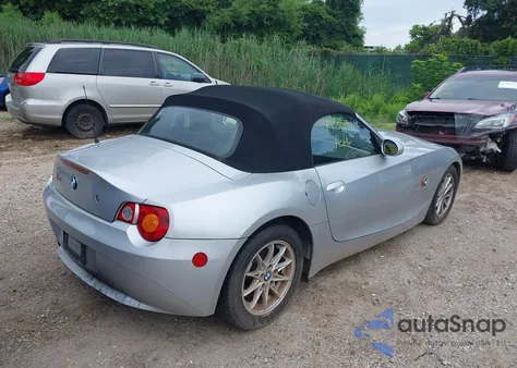 2003 BMW Z4 2.5I из США, поврежденный, VIN 4USBT334X3LS43344